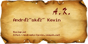 Andráskó Kevin névjegykártya